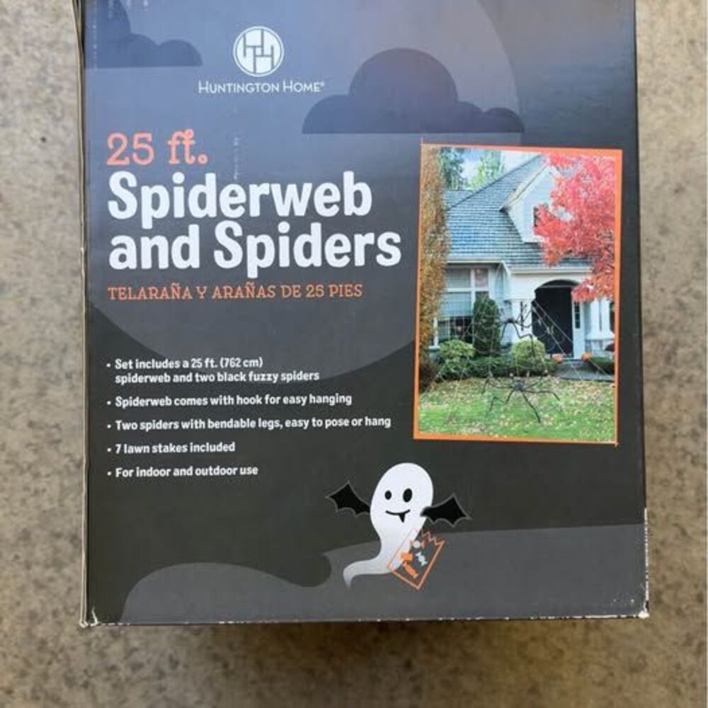Huntington Home 25 ft. Spiderweb and Spiders